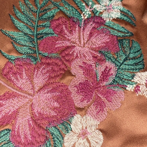 Coral Tropical Varsity Jacket - Picture 2 of 4